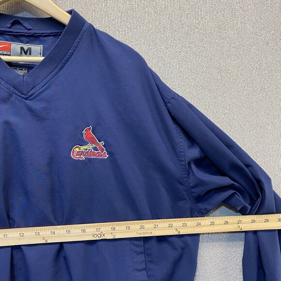 Nike St. Louis Cardinals Windbreaker Jacket Men's Medium MLB V-Neck - Picture 5 of 8
